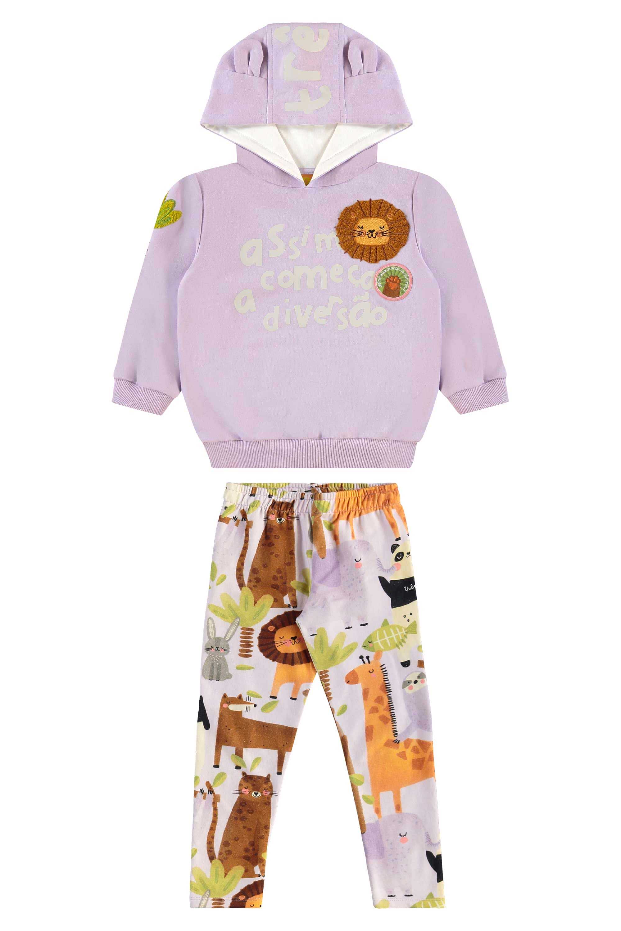 Conjunto Infantil Feminino Safári Encantado (Roxo) Três e Já - Imagem 18